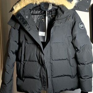 Canada Goose Men's Wyndham Parka Black Label – Size Medium – Black/Noir (New)